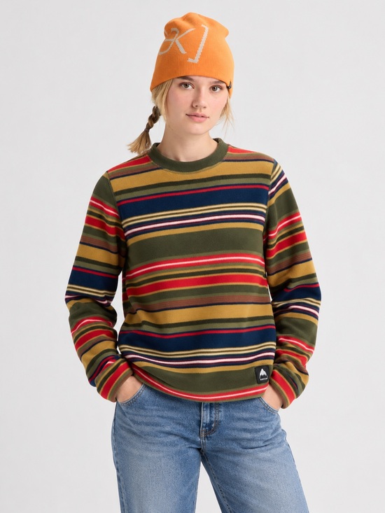 Burton Tops - Burton Polar Fleece Crewneck Long Sleeve Striped Pullover XS *M